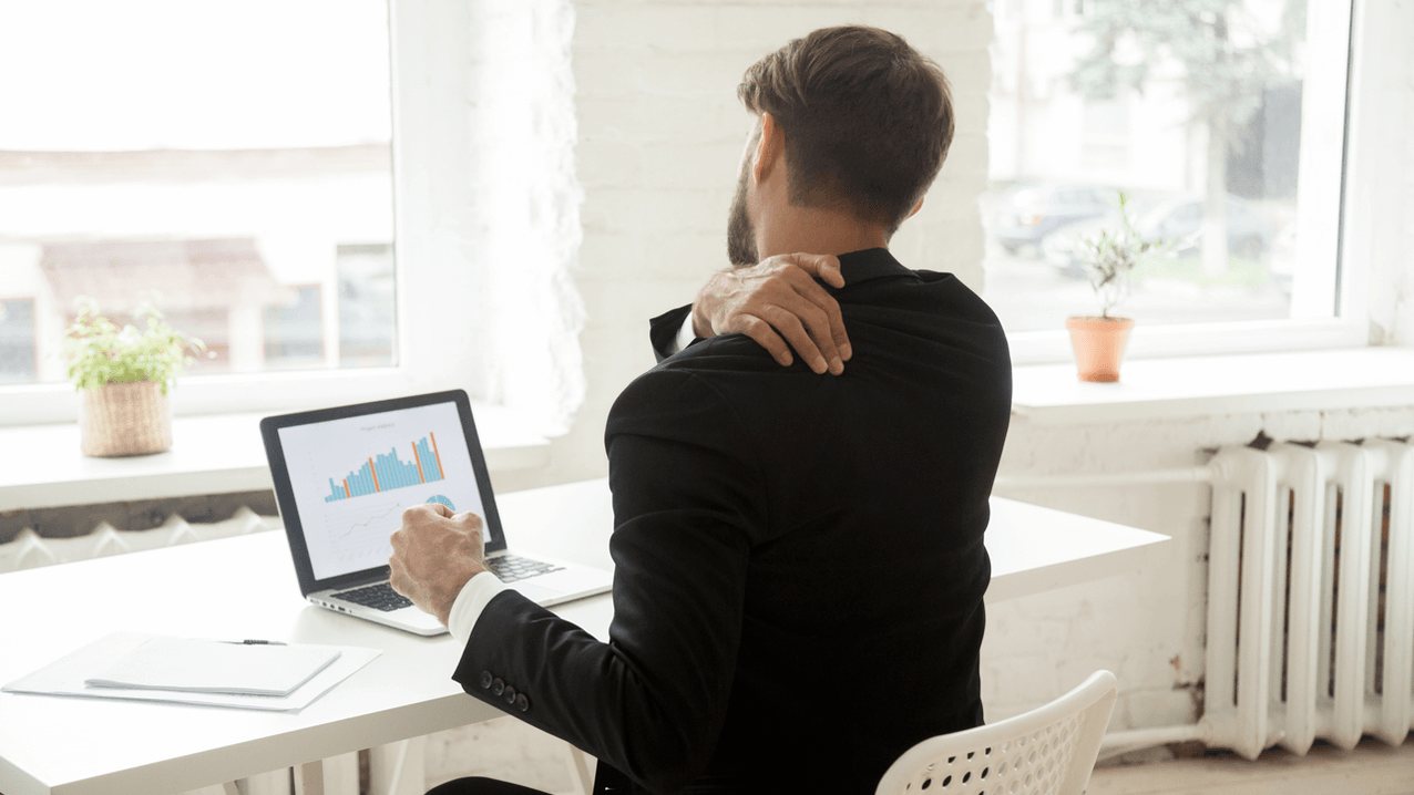 Back pain from sitting on computer